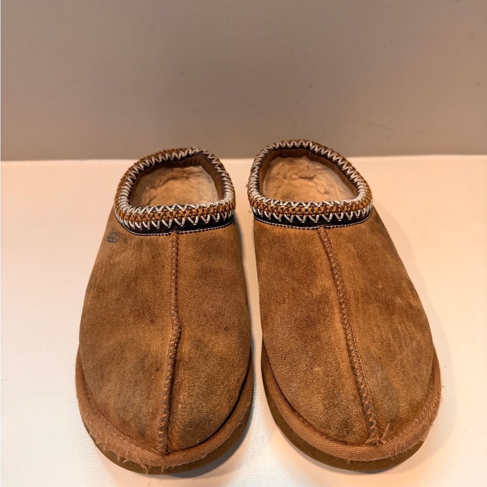 UGG Tasman Slippers Women’s Size 7 Brown Suede Shearling Lined